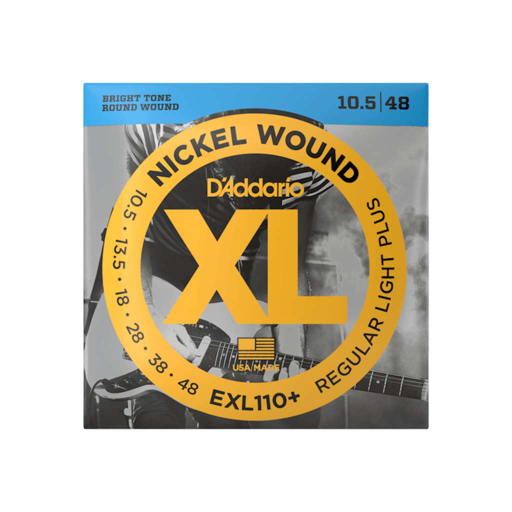 D'Addario NEW D'Addario EXL110+ Nickel Wound Electric Strings - Regular Plus - .0105-.04