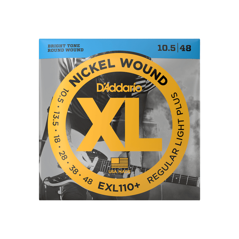 D'Addario NEW D'Addario EXL110+ Nickel Wound Electric Strings - Regular Plus - .0105-.04
