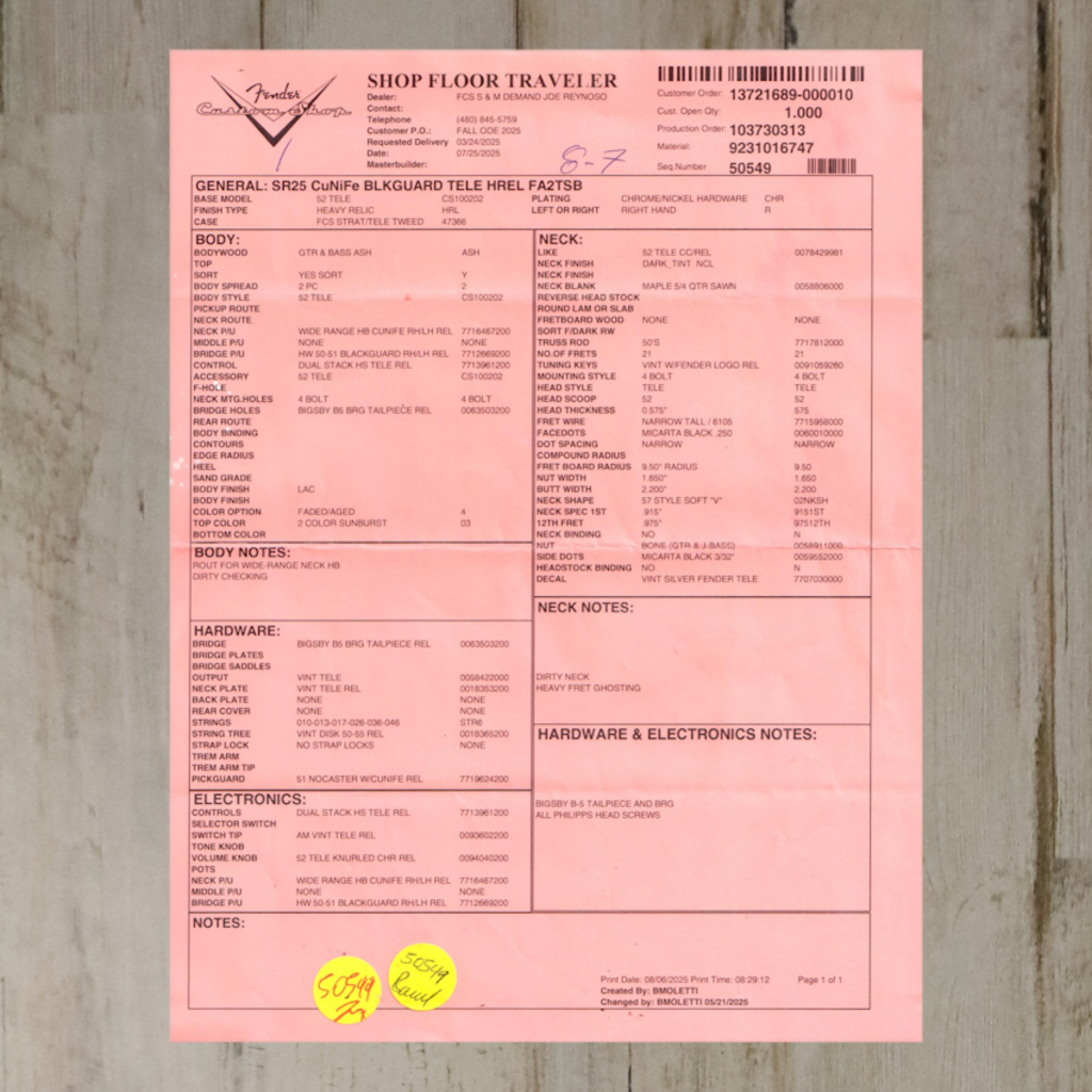 Fender NEW Fender Custom Shop CuNiFe Blackguard Bigsby Telecaster - Faded Aged 2-Color Sunburst (160)