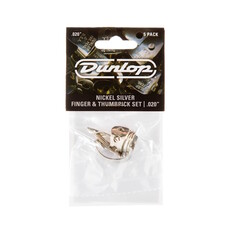 Dunlop NEW Dunlop Nickel Silver Finger and Thumbpick Set - .020"
