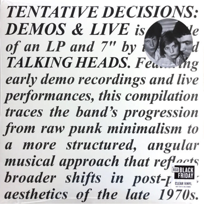 Vinyl NEW Talking Heads – Tentative Decisions: Demos & Live-RSD