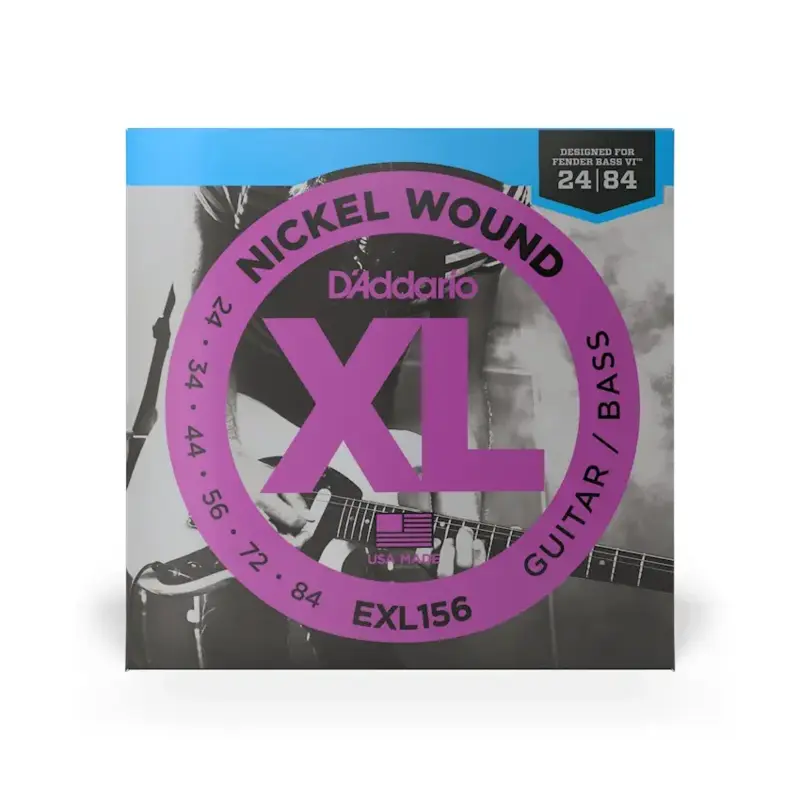D'Addario NEW D'Addario Fender Bass VI Electric Guitar Strings - .024-.084