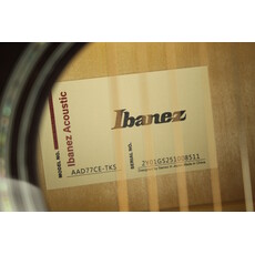 Ibanez DEMO Ibanez Advanced Acoustic AAD77CE - Transparent Black Sunburst High Gloss (511)