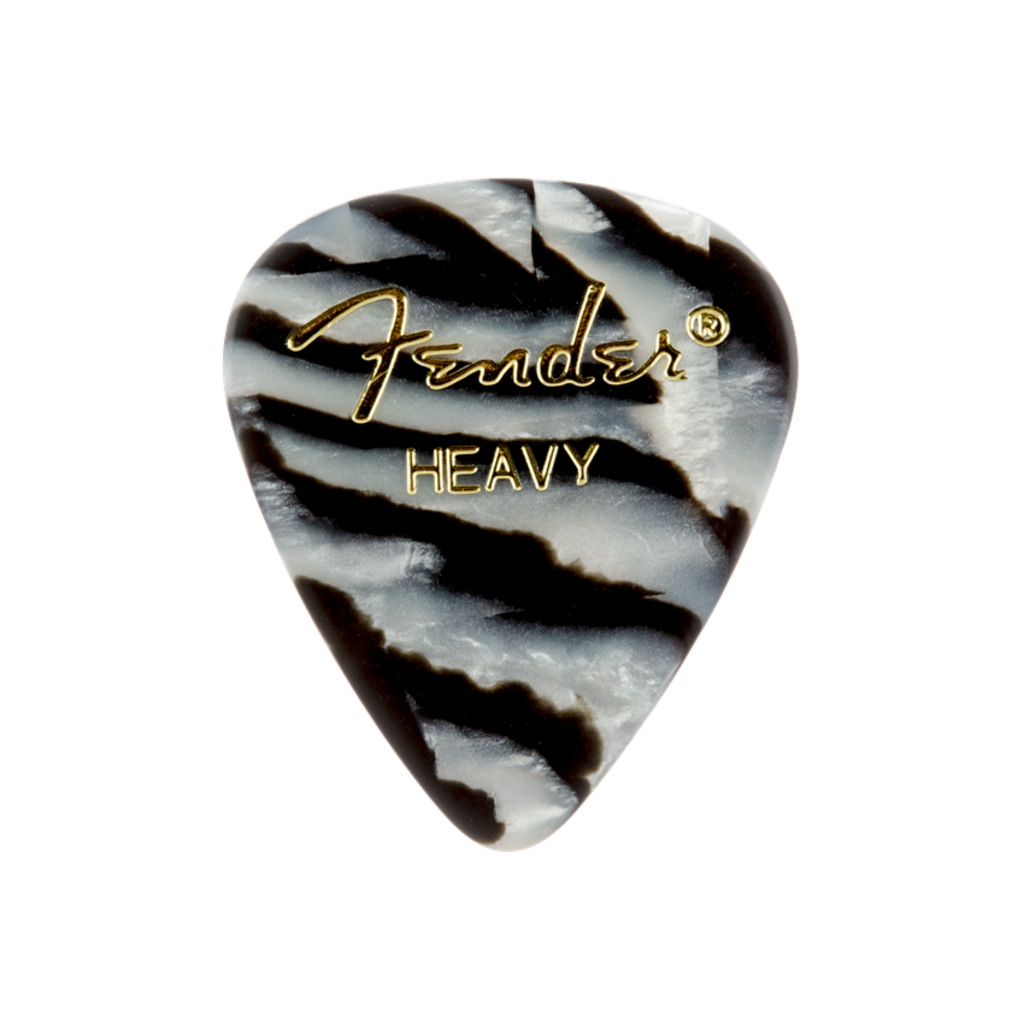 Fender NEW Fender Graphic Picks - Zebra - Heavy - Pack of 12
