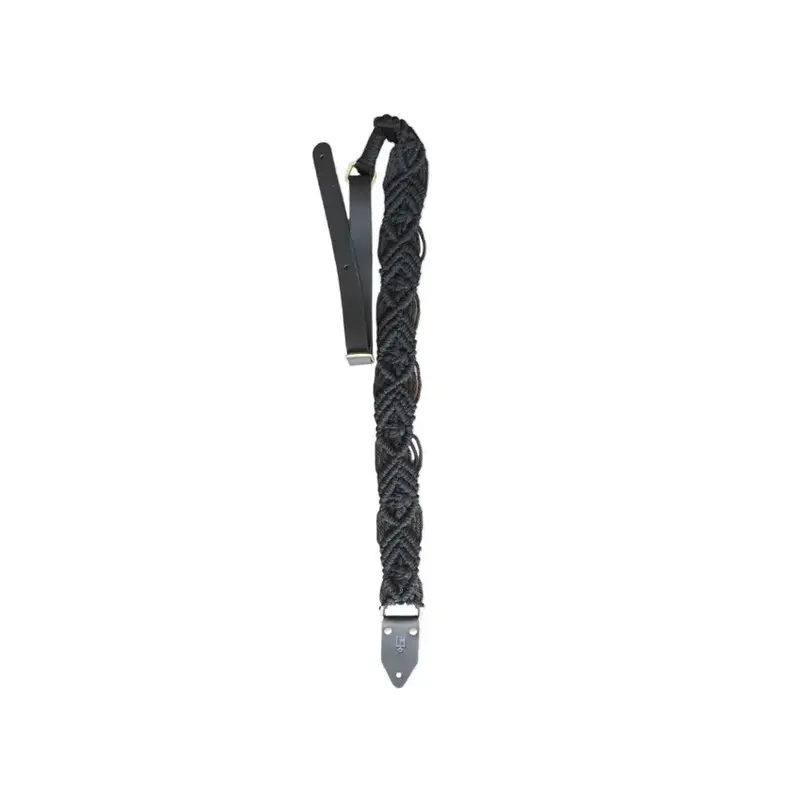 LM NEW LM Macrame Guitar Strap - Black