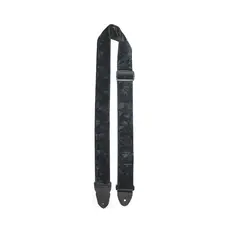 LM NEW LM Crushed Velvet Guitar Strap - Black