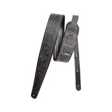 LM NEW LM Premier Guitar Strap - Western Tooled - Slate