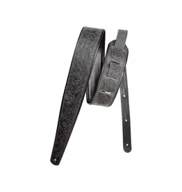 LM NEW LM Premier Guitar Strap - Western Tooled - Slate