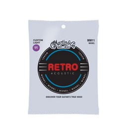 Martin NEW Martin Retro MM11 Monel - Custom Light - .011-.052