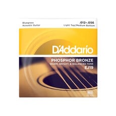 D'Addario NEW D'Addario EJ19 Phosphor Bronze Acoustic Strings - Light Top/Medium Bottom - .012-.056