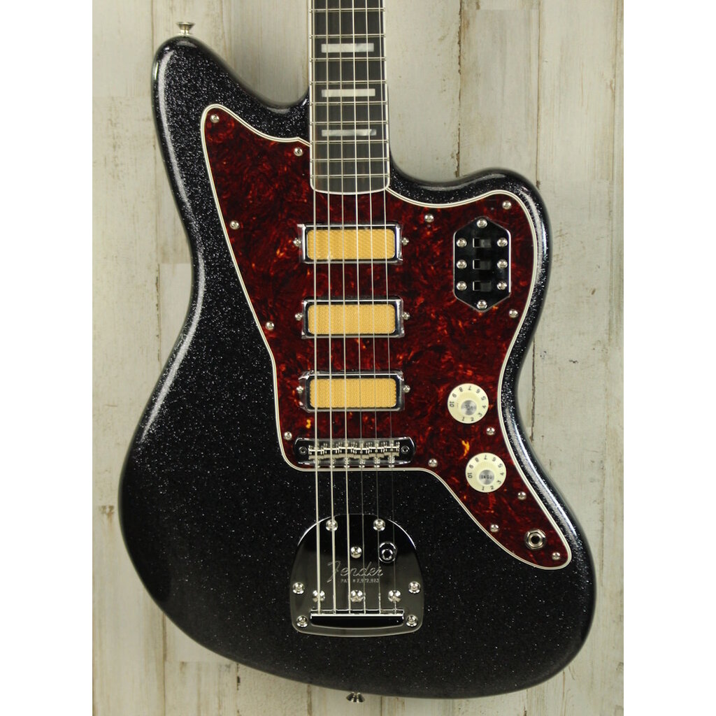 Fender DEMO Fender Limited Edition Gold Foil Jazzmaster - Black Sparkle (616)