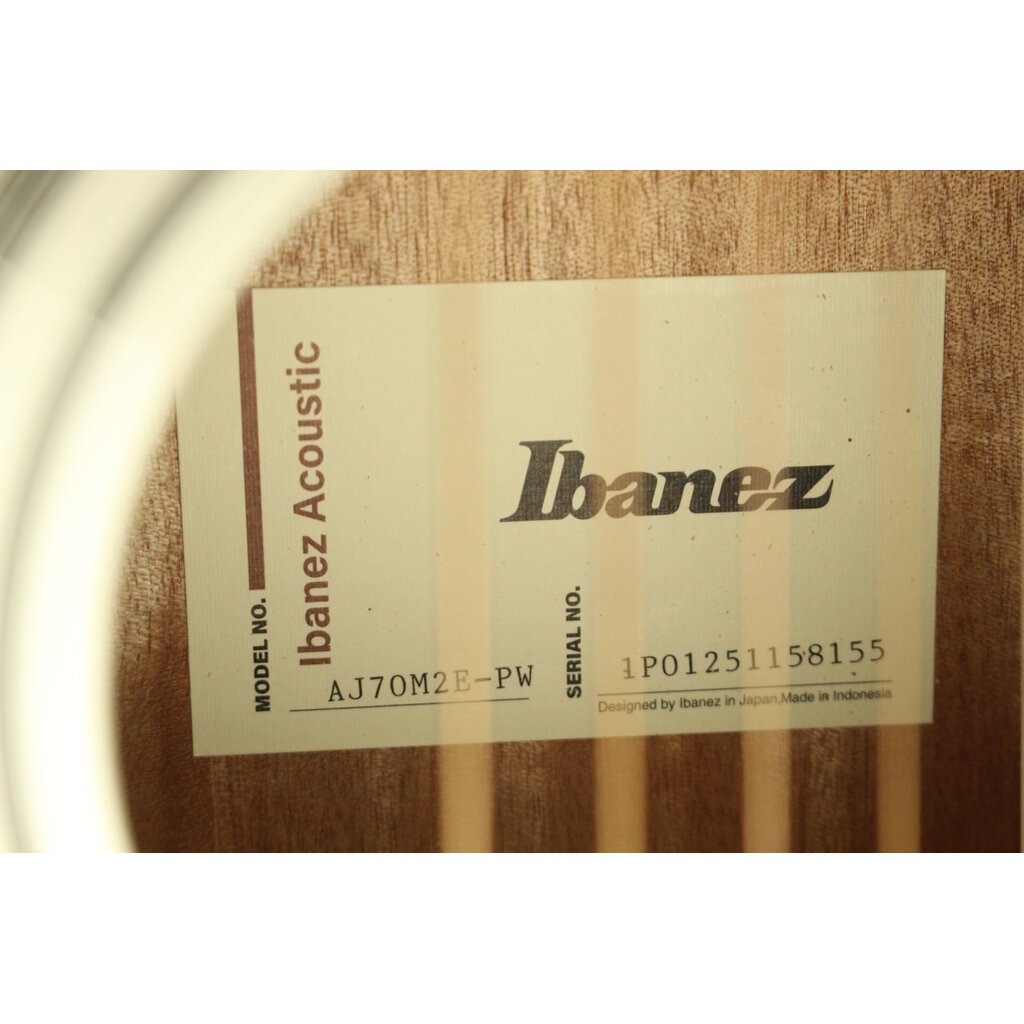 Ibanez DEMO Ibanez AJ70M1E Artwood Jumbo - Pearl White (155)