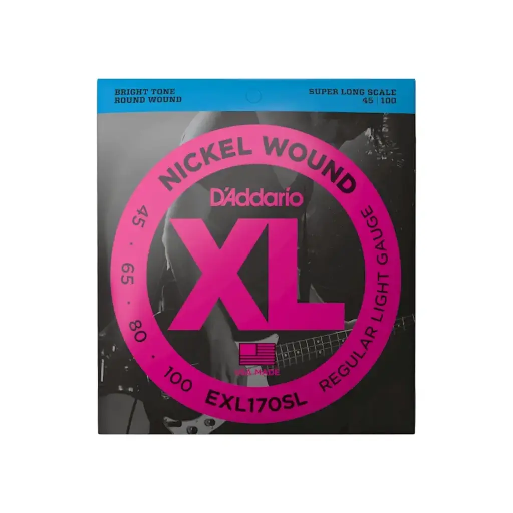 D'Addario NEW D'Addario EXL170SL Bass Strings - Super Long Scale - Regular Light  - .045-.100