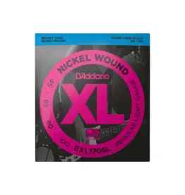D'Addario NEW D'Addario EXL170SL Bass Strings - Super Long Scale - Regular Light  - .045-.100