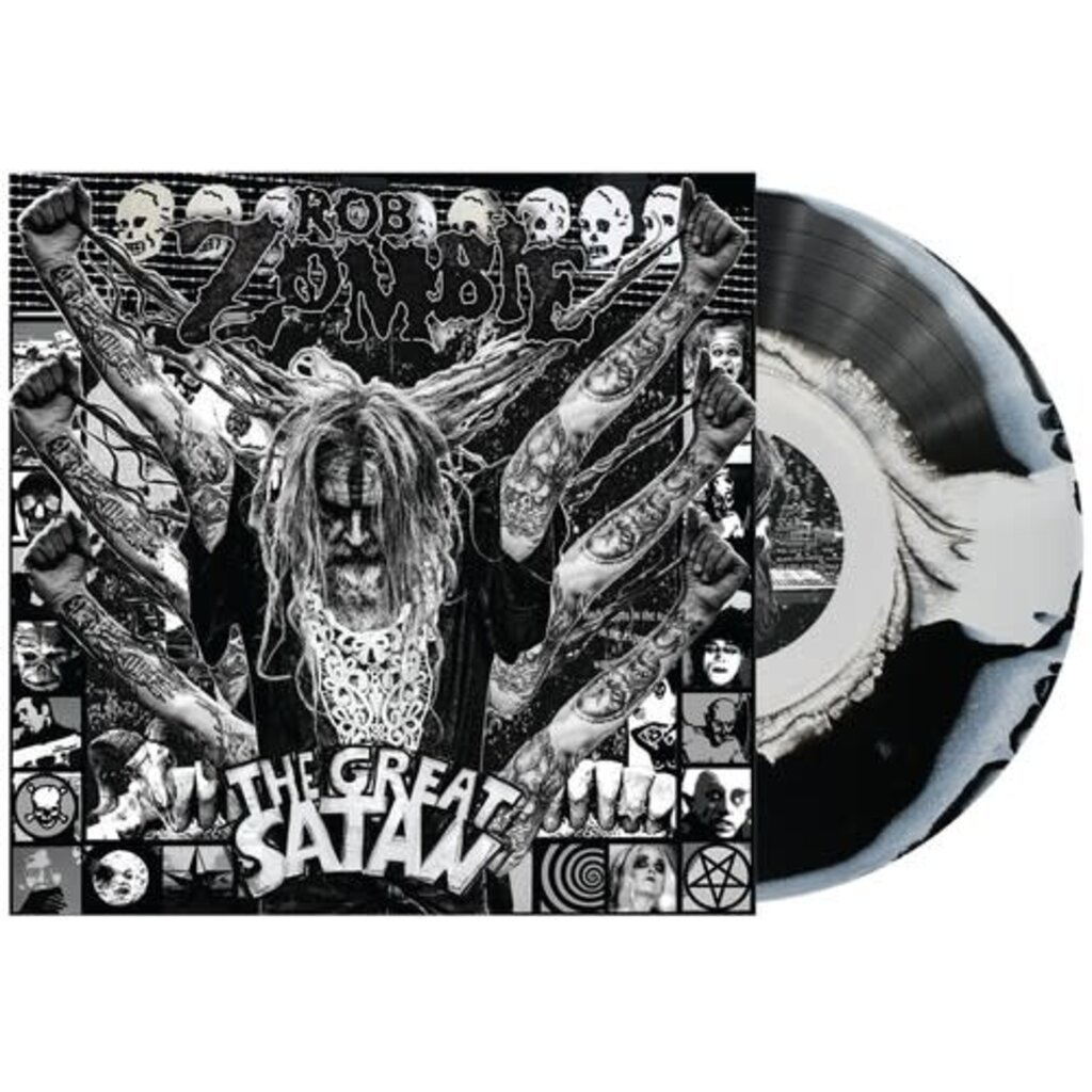 Vinyl NEW Rob Zombie- The Great Satan-LP-Black/White Vinyl