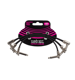 Ernie Ball NEW Ernie Ball Flat Ribbon Pedalboard Patch Cables - 6" - Pack of 3