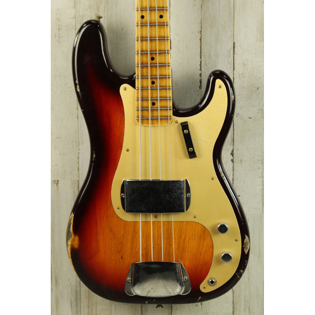 Fender DEMO 2026 Fender Custom Shop Limited Edition P-Jazz Bass Relic - Chocolate 3-Color Sunburst (131)
