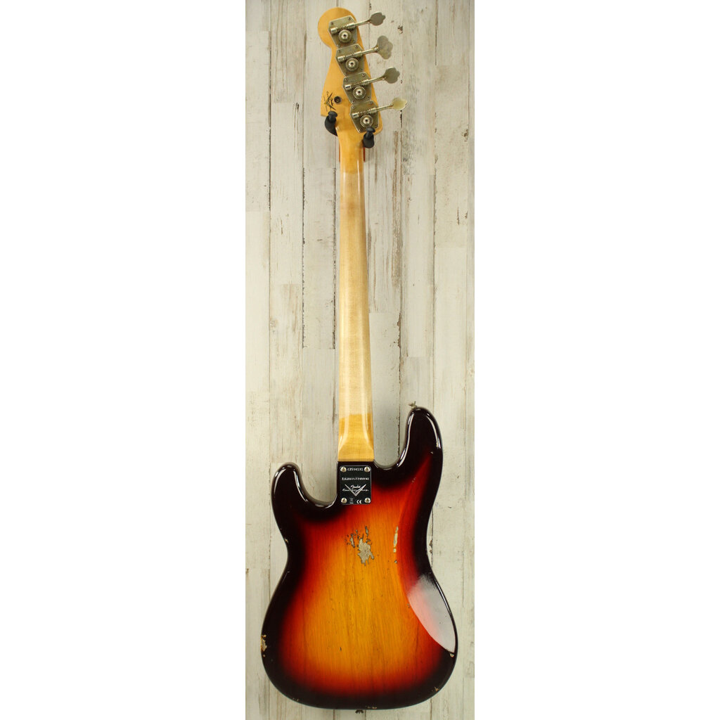 Fender DEMO 2026 Fender Custom Shop Limited Edition P-Jazz Bass Relic - Chocolate 3-Color Sunburst (131)