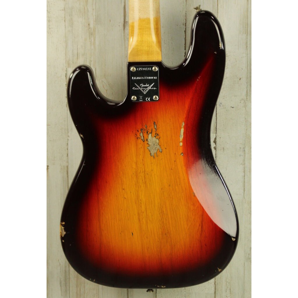 Fender DEMO 2026 Fender Custom Shop Limited Edition P-Jazz Bass Relic - Chocolate 3-Color Sunburst (131)