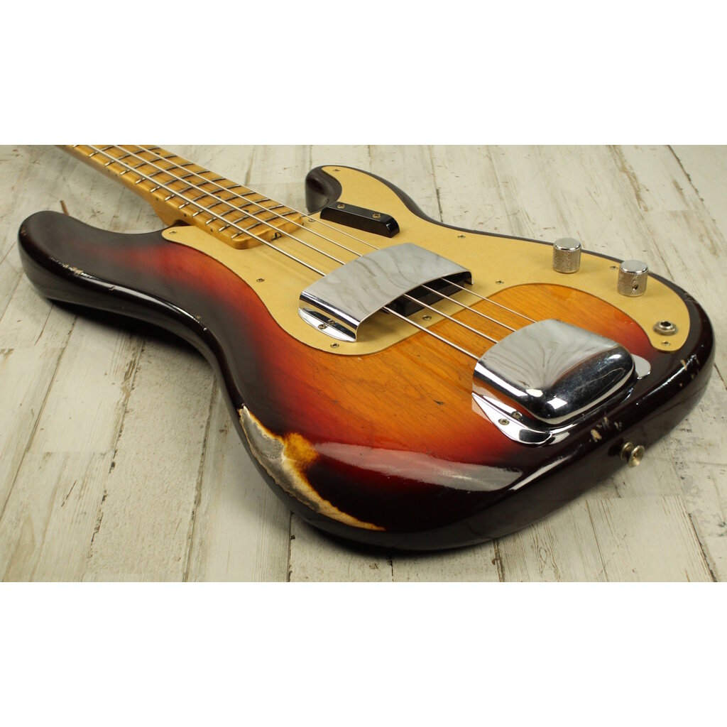 Fender DEMO 2026 Fender Custom Shop Limited Edition P-Jazz Bass Relic - Chocolate 3-Color Sunburst (131)