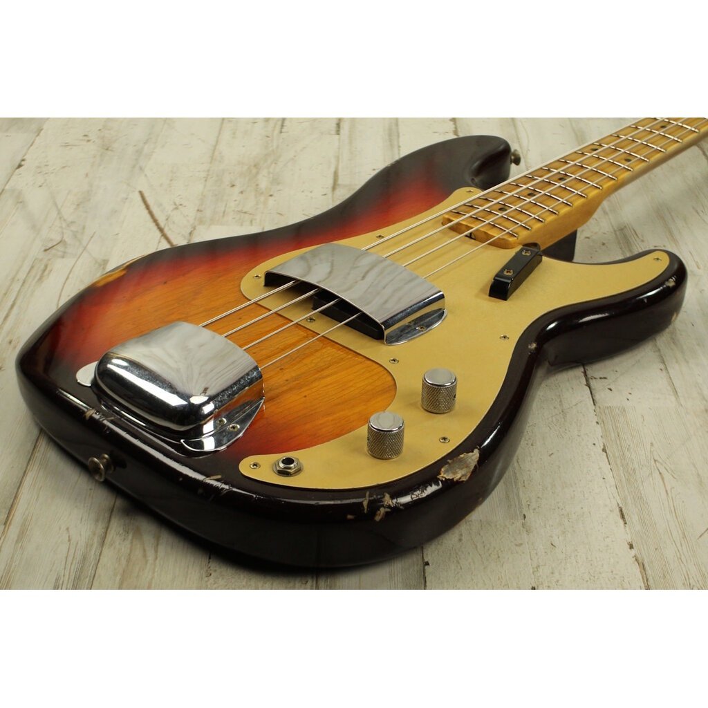 Fender DEMO 2026 Fender Custom Shop Limited Edition P-Jazz Bass Relic - Chocolate 3-Color Sunburst (131)