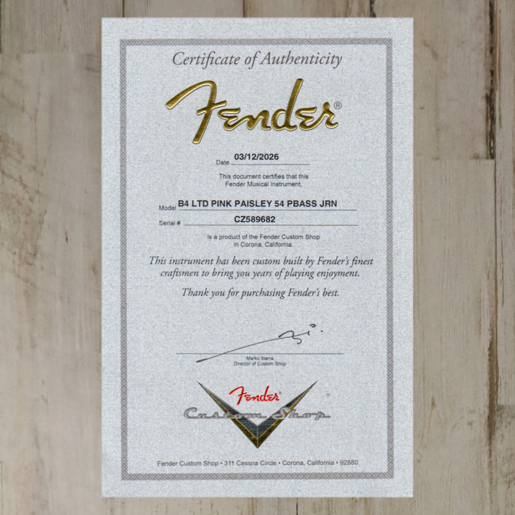 Fender DEMO Fender Limited Edition '54 Precision Bass Journeyman Relic - Pink Paisley (682)