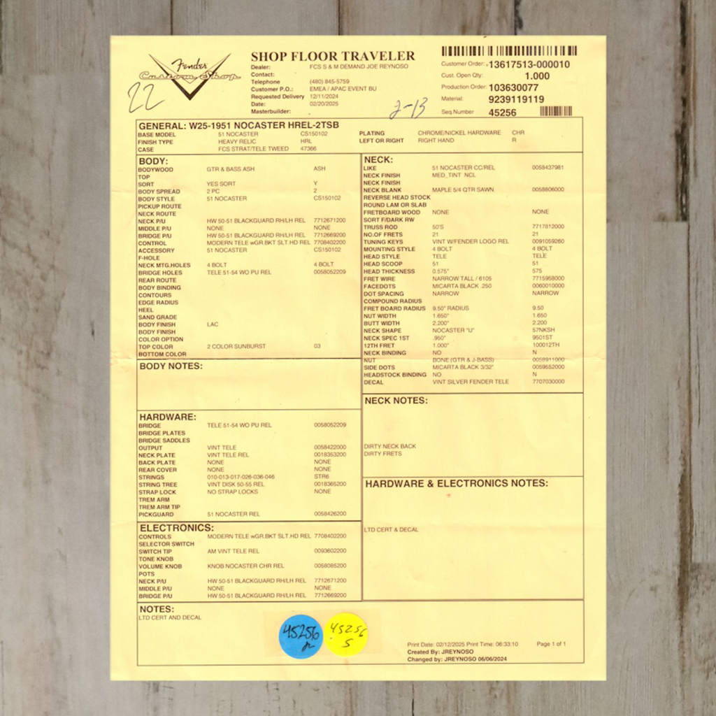 Fender USED 2025 Fender Custom Shop 1951 Nocaster Heavy Relic (966)