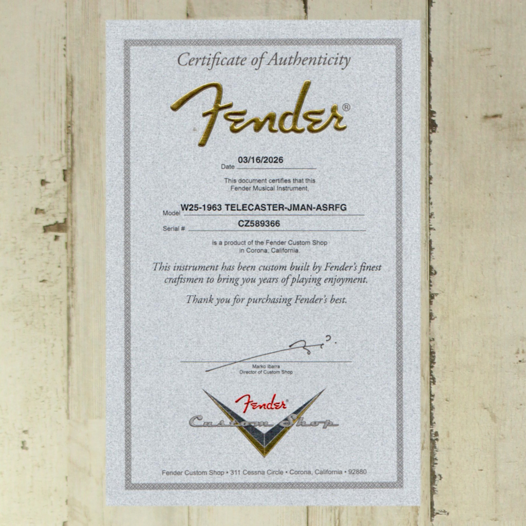 Fender DEMO Fender Custom Shop 1963 Telecaster Journeyman Relic - Aged Surf Green (366)