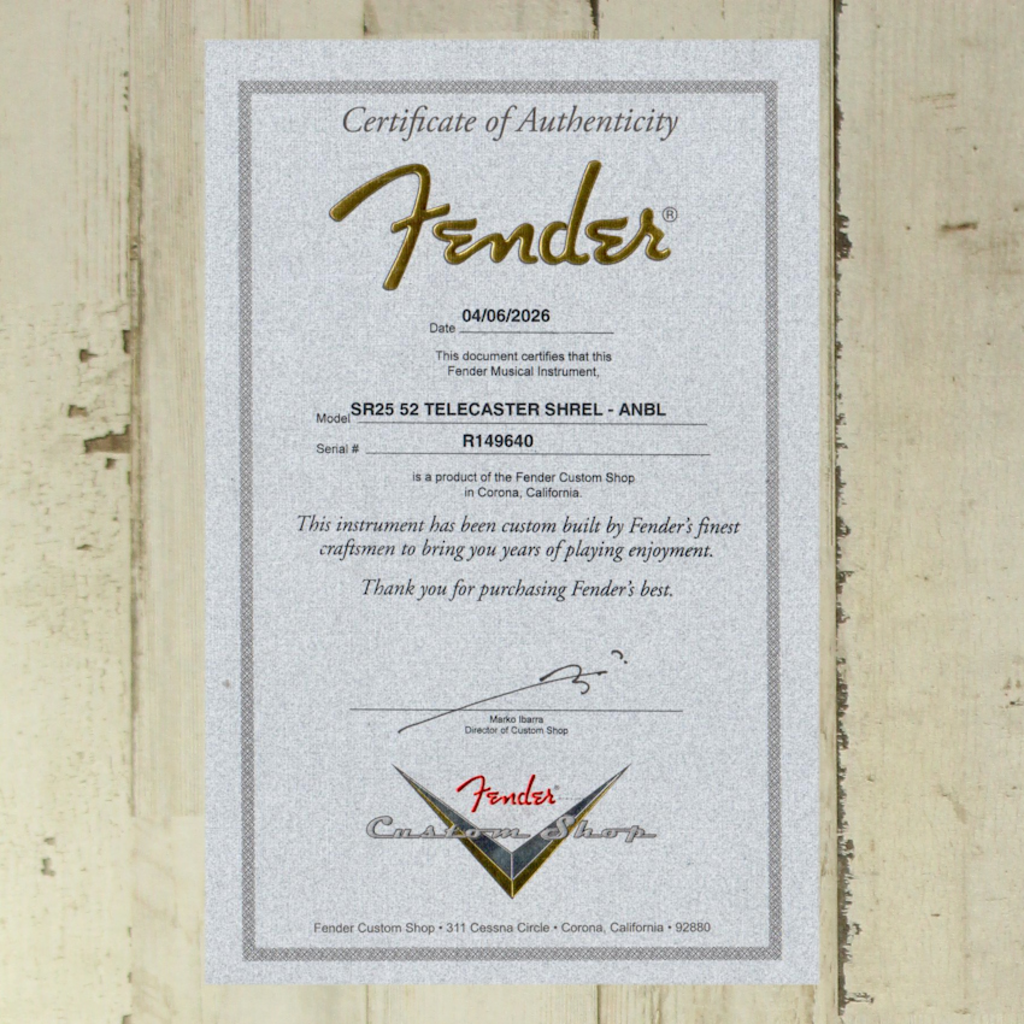 Fender DEMO Fender Custom Shop 1952 Telecaster Super Heavy Relic - Aged Nocaster Blonde (640)