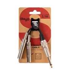 Stagg NEW Stagg Y-Adapter - 1x Male Mono Plug/2x Female 1/4" Jacks