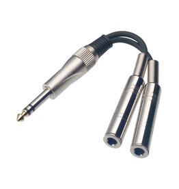 Stagg NEW Stagg Y-Adapter - 1x Male Stereo Plug/2x Female 1/4" Jacks