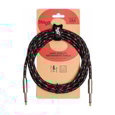 Stagg NEW Stagg Vintage Tweed Cable - Black - 10'