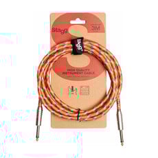 Stagg NEW Stagg Vintage Tweed Cable - Orange - 10'