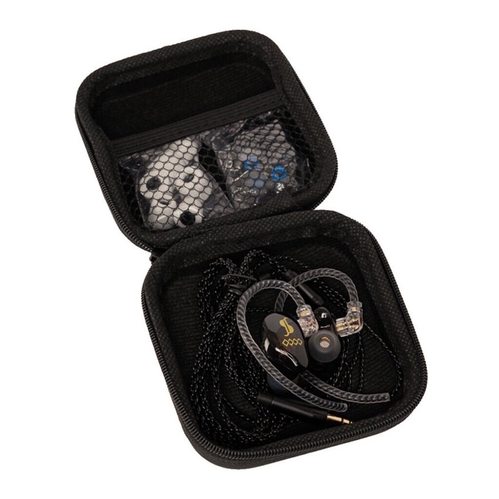 Stagg NEW Stagg SPM-435 GD High Resolution 4-Driver Sound Isolating In-Ear Earphones - Black/Gold