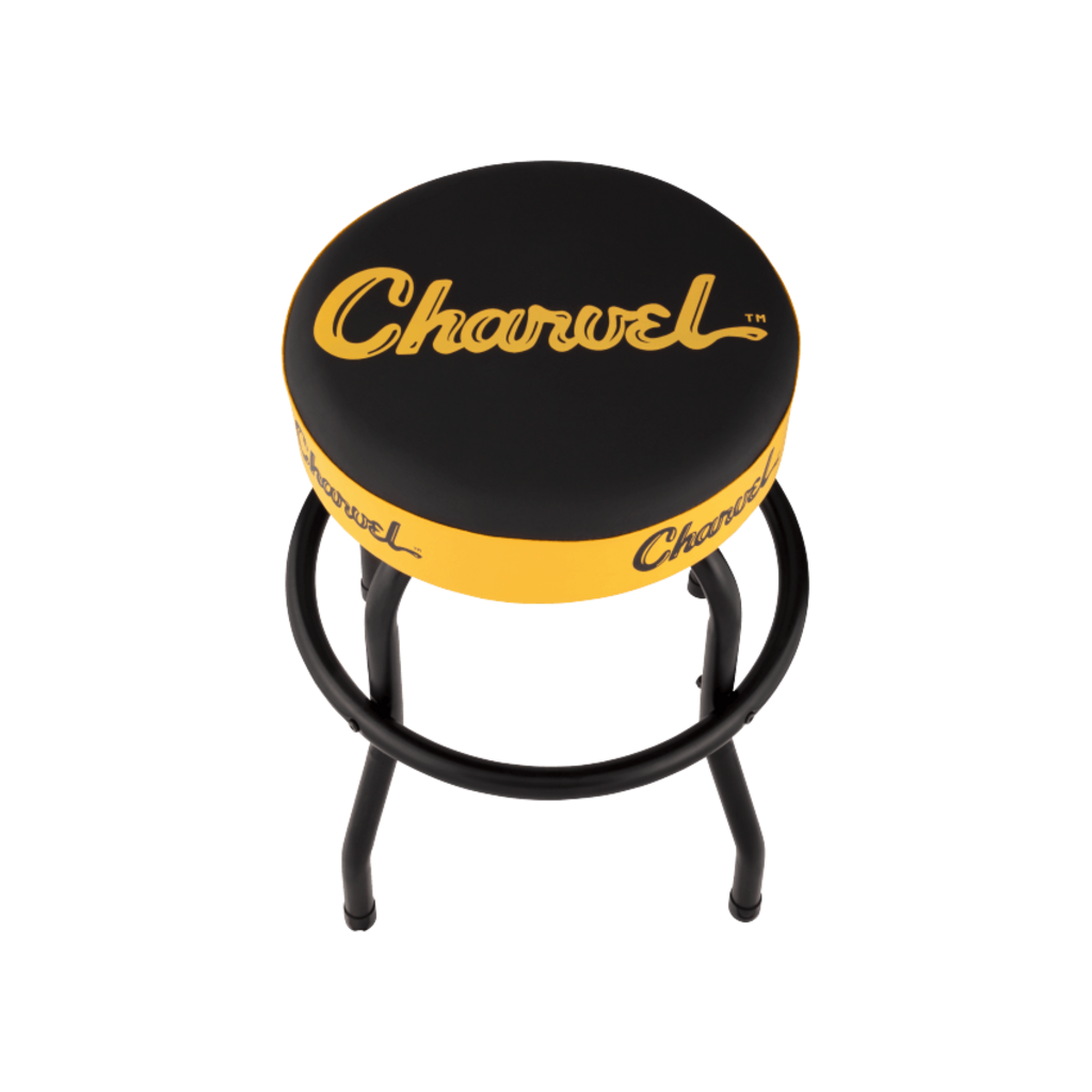 Fender NEW Charvel Toothpaste Logo Barstool - Black/Yellow
