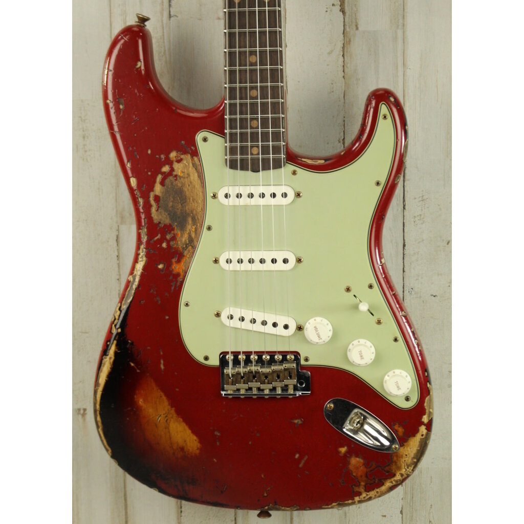 Fender DEMO Fender Custom Shop 1961 Stratocaster Super Heavy Relic - Aged Dakota Red/3-Color Sunburst (107)