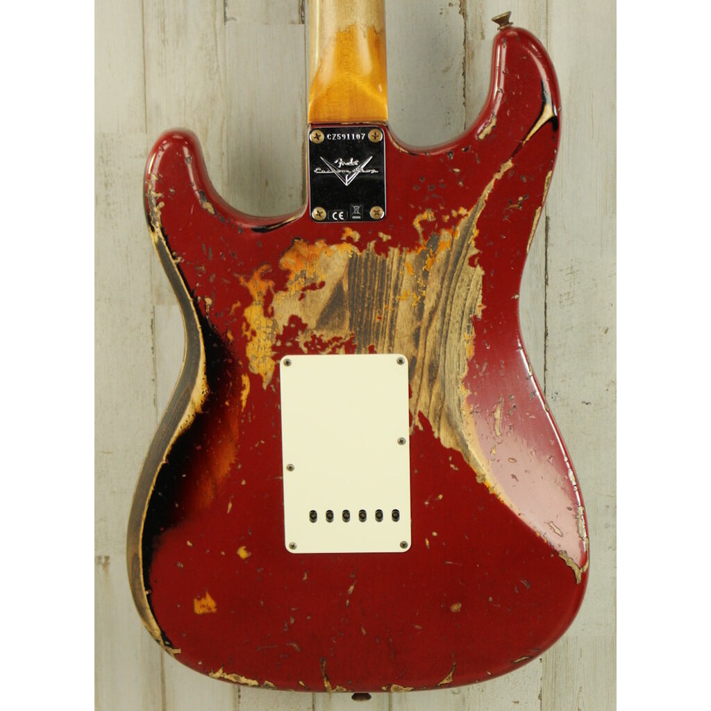 Fender DEMO Fender Custom Shop 1961 Stratocaster Super Heavy Relic - Aged Dakota Red/3-Color Sunburst (107)