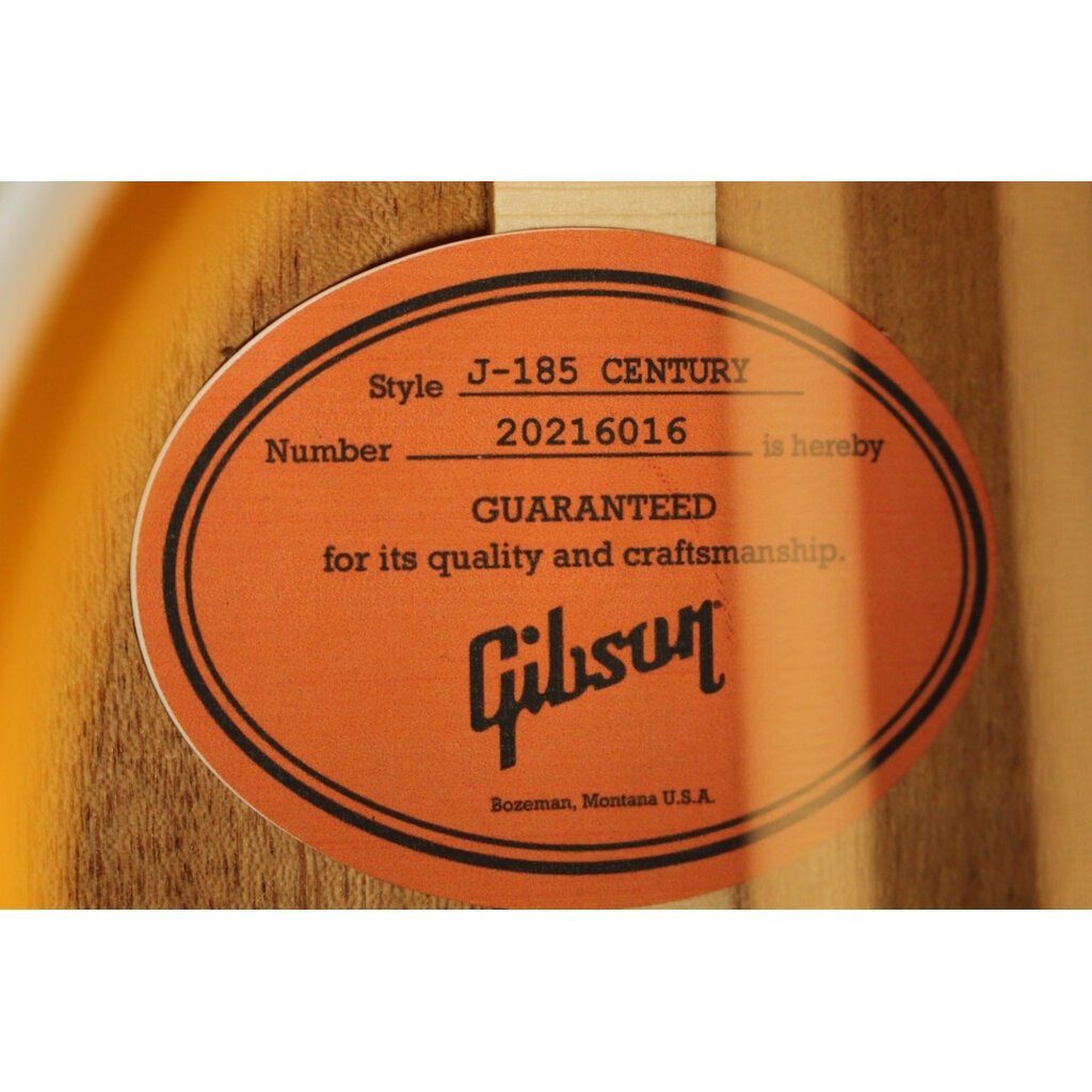 Gibson NEW Gibson J-185 Century 12-Fret - Vintage Amber (016)