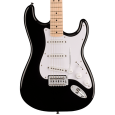 Squier NEW Squier Sonic Stratocaster Pack - Black w/ Gig Bag + Frontman 10G