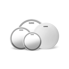 Evans NEW Evans EC2S Clear Tom Head Pack - 10", 12", 16" - Free 14" HD Dry Snare Head