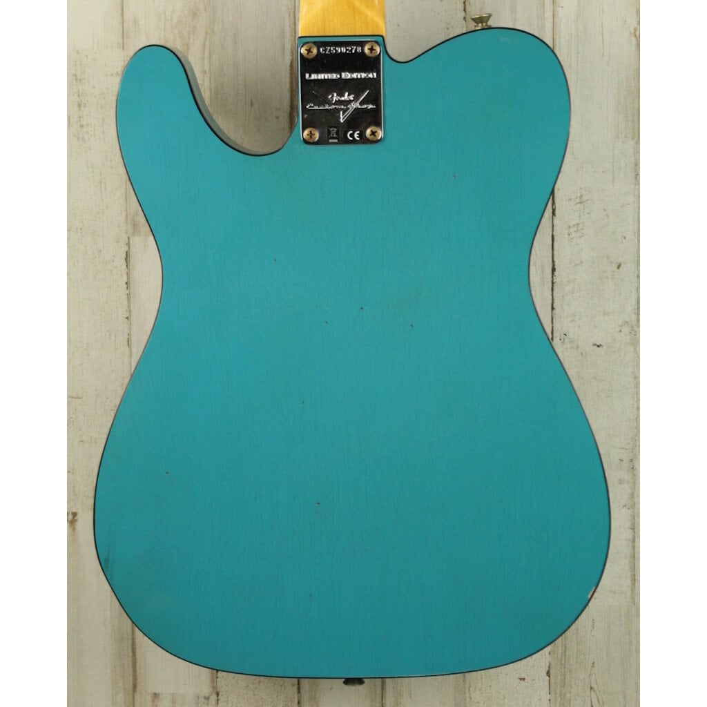 Fender DEMO Fender Limited Edition CuNiFe Bigsby Tele Custom Journmeyman Relic - Aged Taos Turquoise (278)