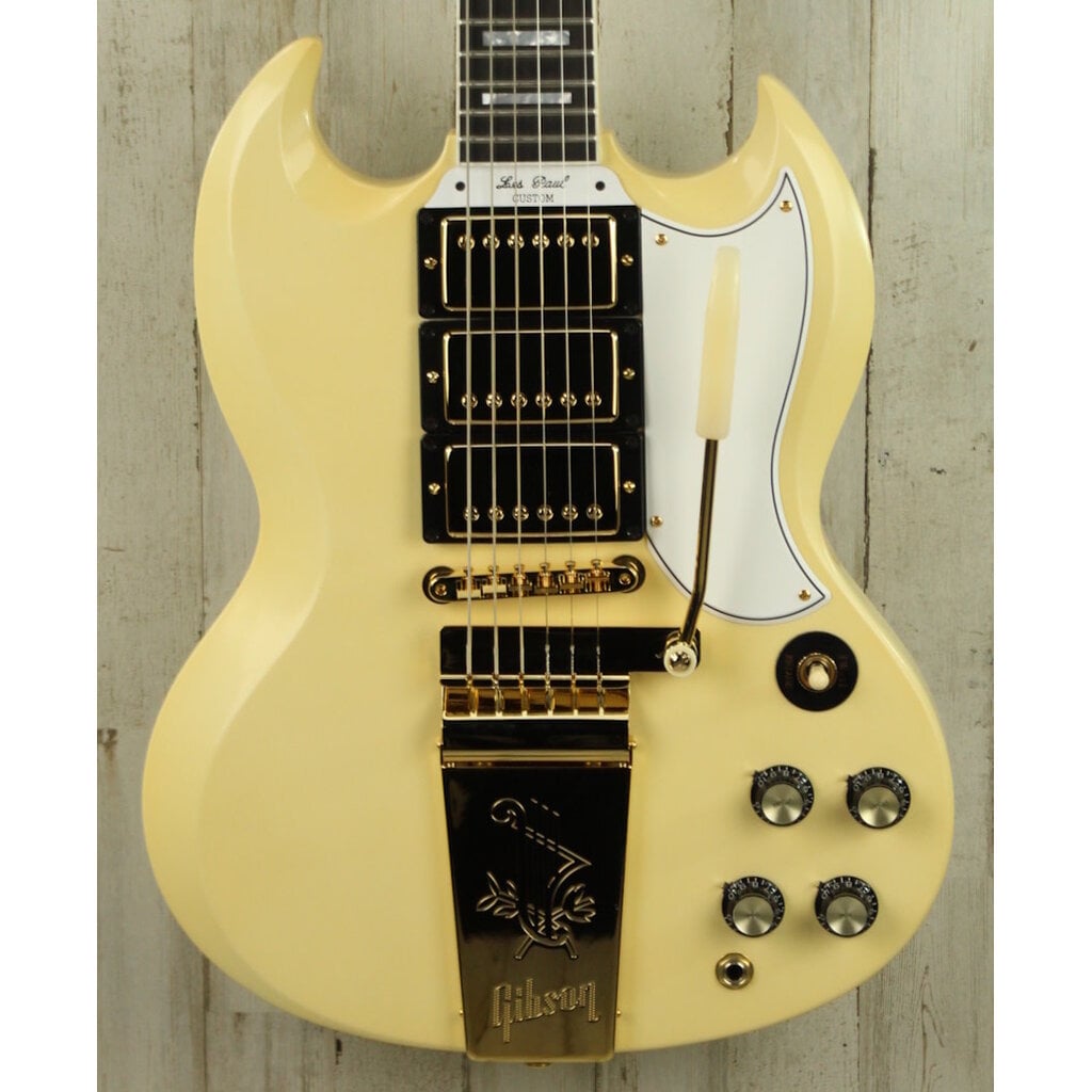 Gibson Custom DEMO Gibson Custom 1963 Les Paul SG Custom Reissue - Classic White VOS (973)