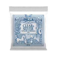 Ernie Ball NEW Ernie Ball Ernesto Palla Clear & Silver Nylon Classical Guitar Strings - Medium Tension