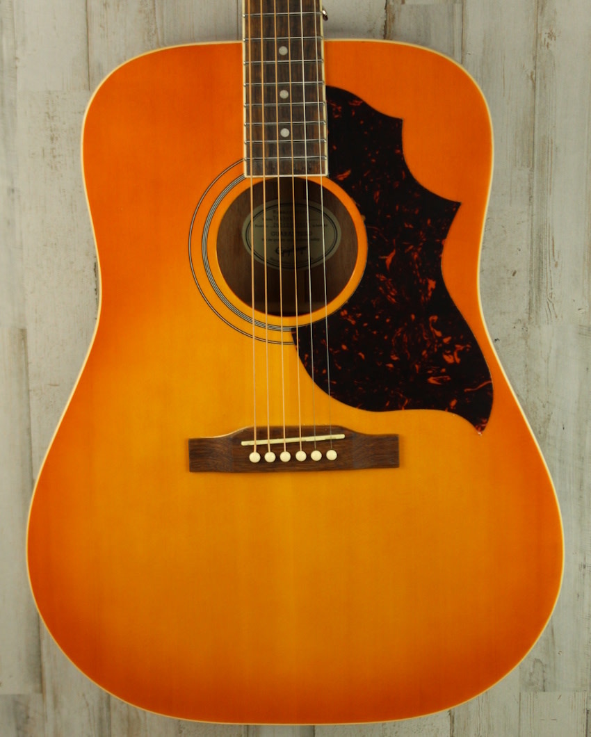 美品 Epiphone　Hummingbird Artist Wピックアップ付 DEMO Epiphone Hummingbird Tribute - Heritage Cherry Sunburst (518