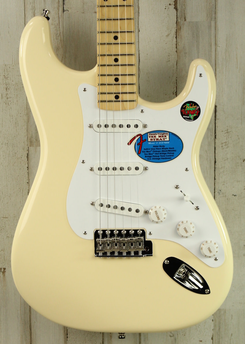 DEMO Fender Jimmie Vaughan Tex-Mex Strat - Olympic White (659