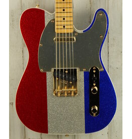 Fender DEMO Fender Buck Owens Telecaster - Red/Silver/Blue Sparkle (703)