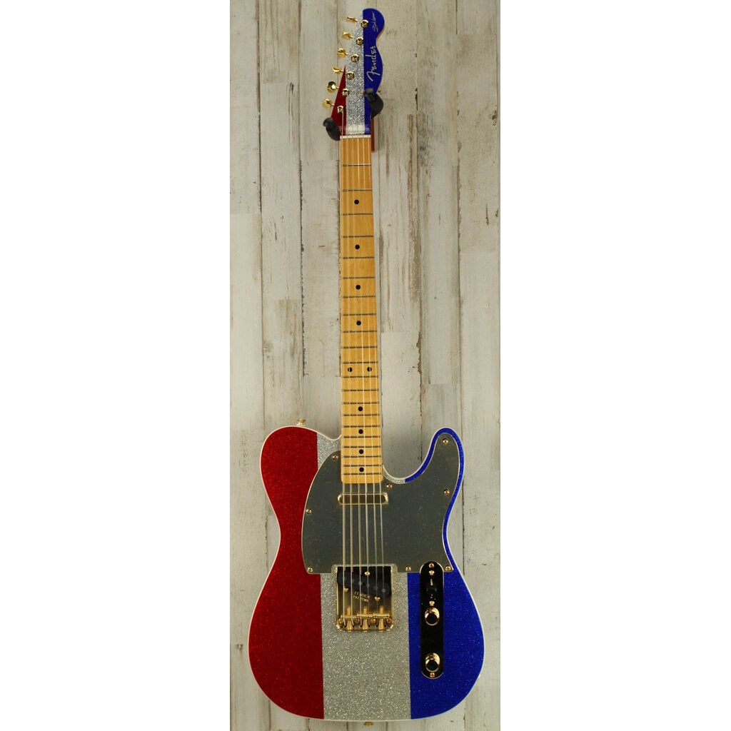 Fender DEMO Fender Buck Owens Telecaster - Red/Silver/Blue Sparkle (703)