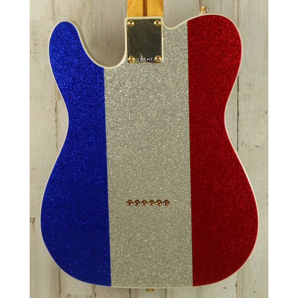 Fender DEMO Fender Buck Owens Telecaster - Red/Silver/Blue Sparkle (703)