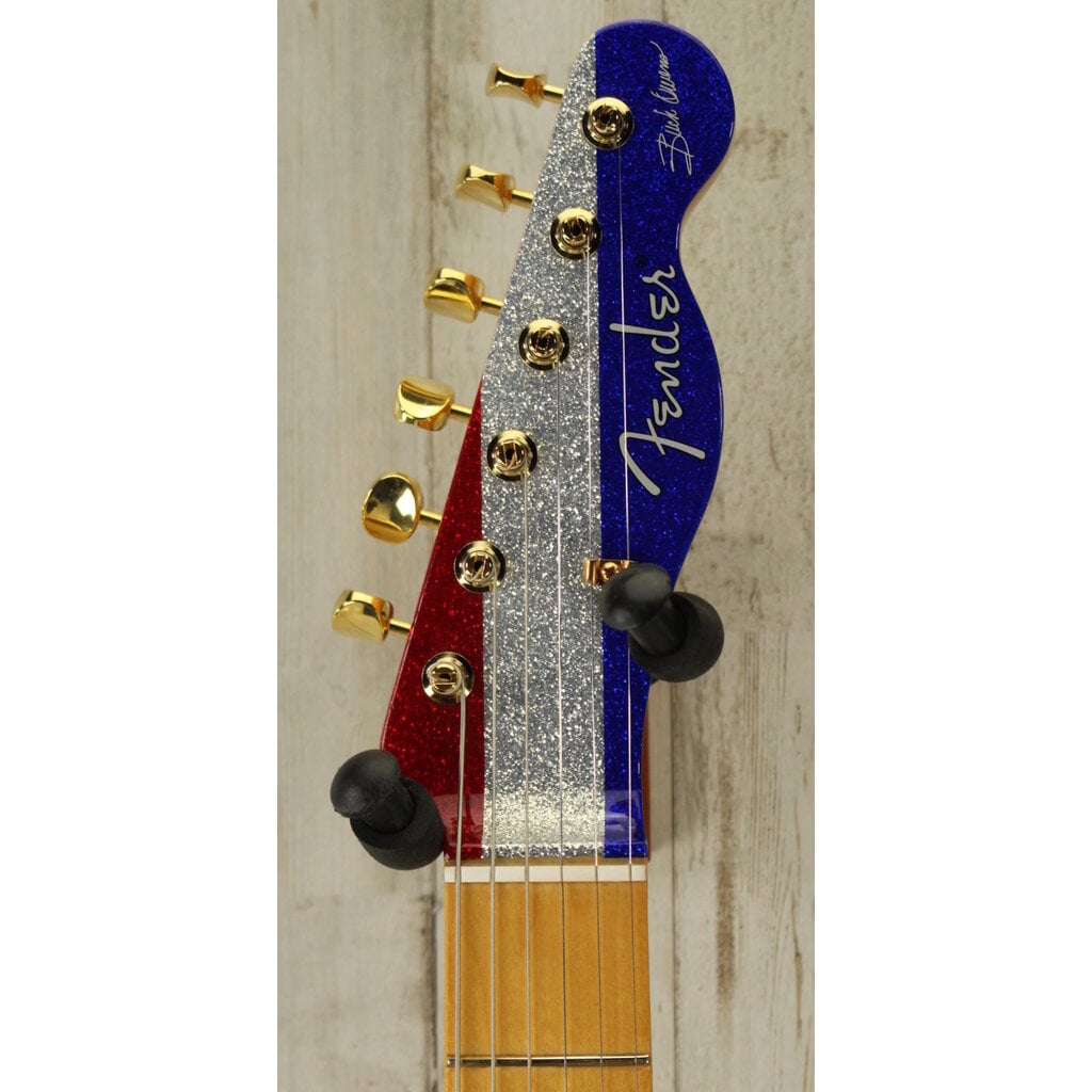Fender DEMO Fender Buck Owens Telecaster - Red/Silver/Blue Sparkle (703)
