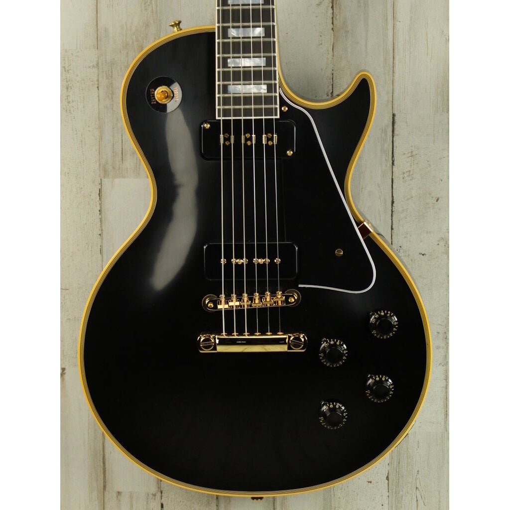 Gibson Custom DEMO Gibson Custom 1954 Les Paul Custom Staple Pickup Reissue - Ebony VOS (181)